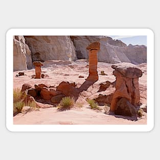 Utah Toadstool Trail - Abstract Sticker